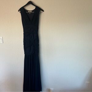 Halston Heritage Navy Blue Formal Gown, XS